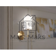 Настенный светильник Ambrella light LH56056 BS/FR латунь/белый матовый E14 max 40W 160*120*280