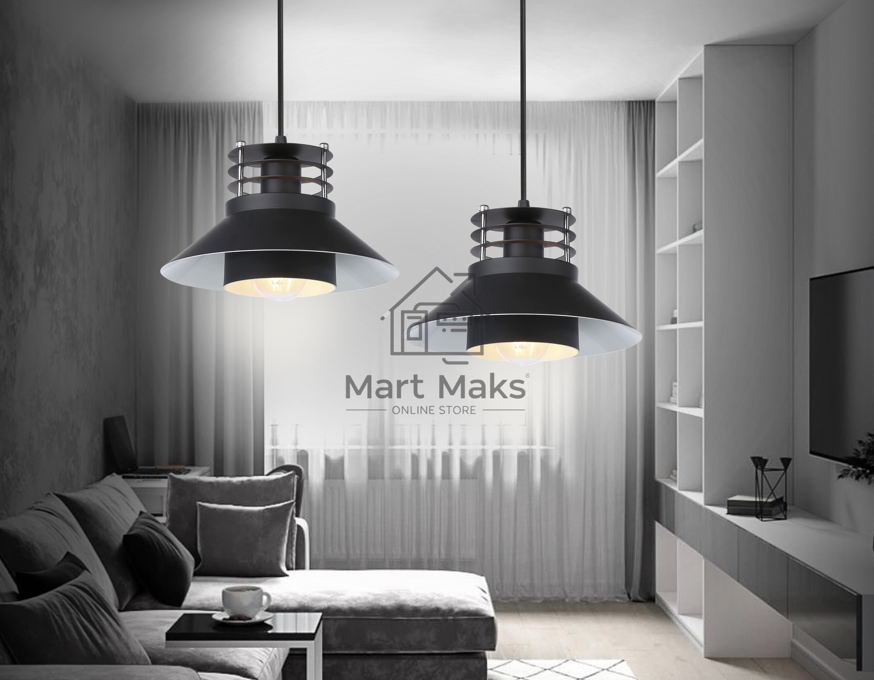 Светильник Ambrella light TR8172 BK черный E27 max 40W D203*940