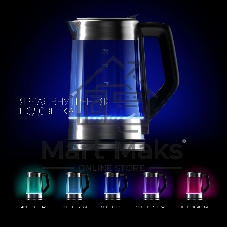 Чайник электрический POLARIS PWK1725CGLD WIFI IQ Home, 1,7 л, 2200 Вт, стекло