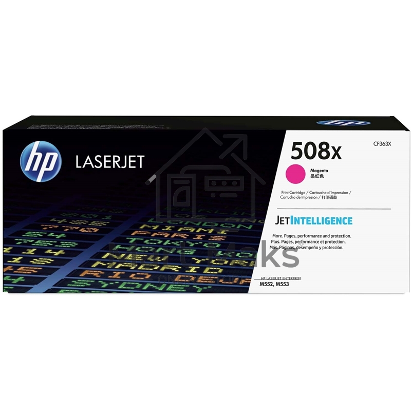 Тонер Картридж HP 508X CF363X пурпурный для HP CLJ M552/M553 (9500стр.)