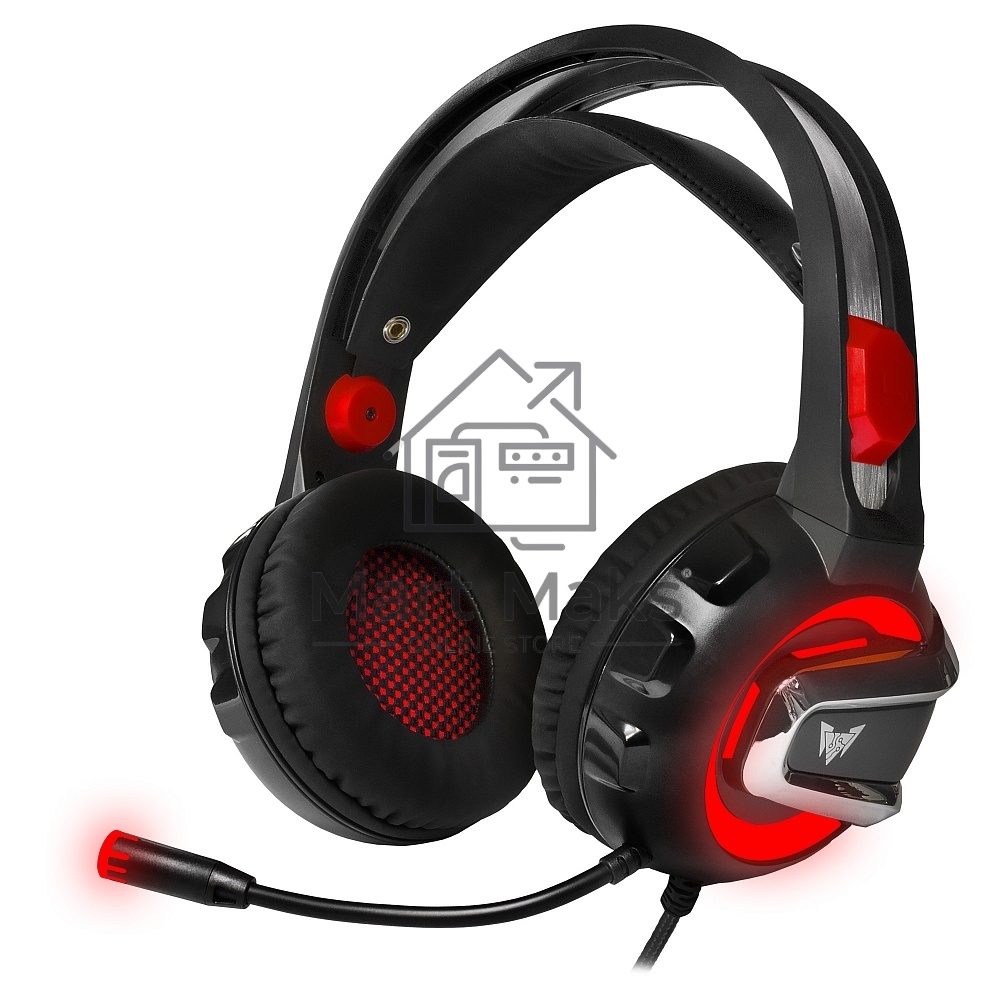 Гарнитура игровая Crown CMGH-3000 черный/красный