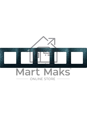 Рамка ETIKA 5постов антрацит ETIKA Рамка 5постов антрацит