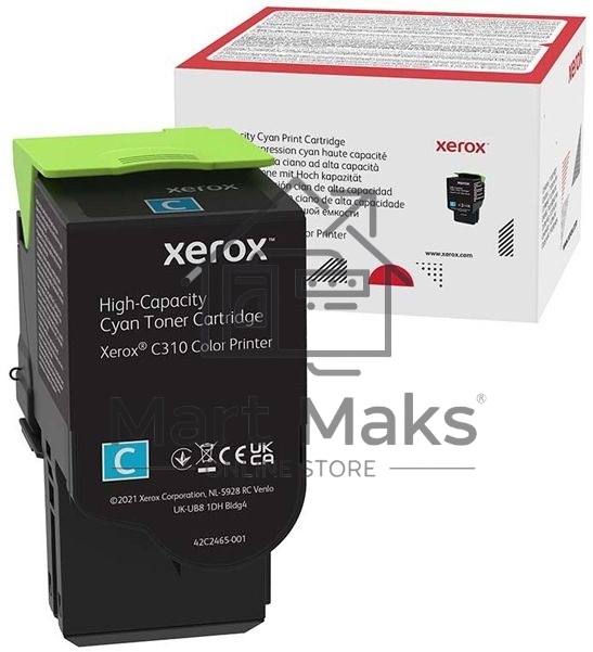 Картридж лазерный XEROX C310 голубой 5,5K (006R04369)
