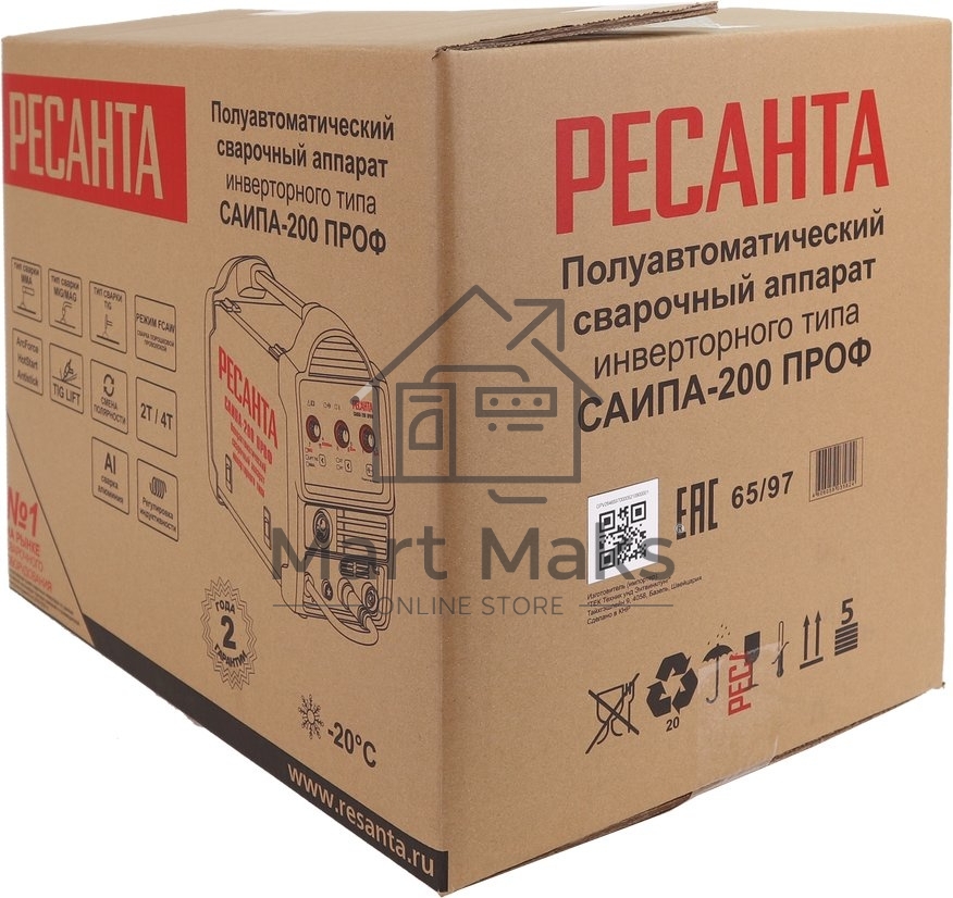 Сварочный полуавтомат Ресанта САИПА-200ПРОФ (MIG/MAG)