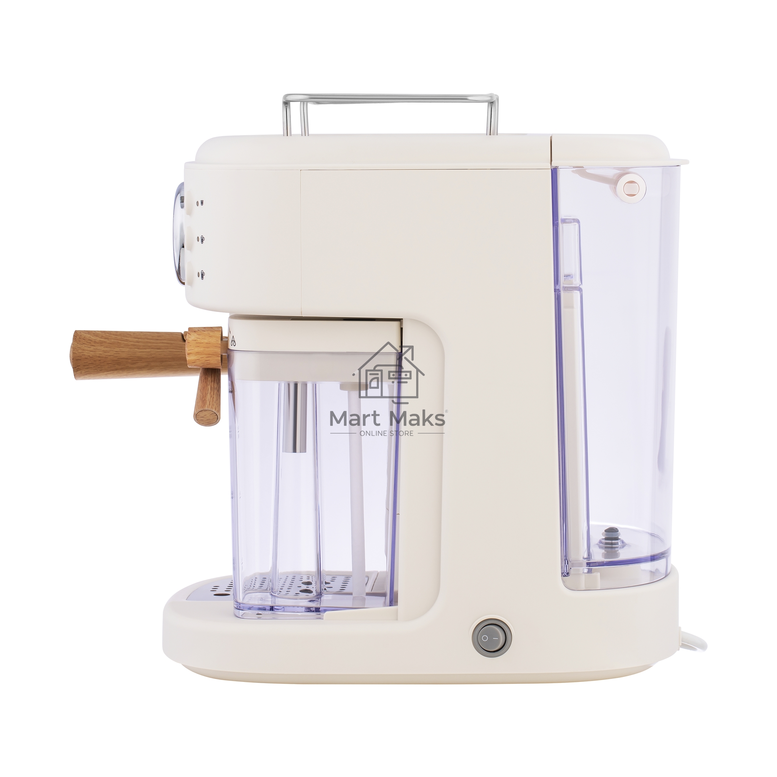 Кофеварка рожковая Maunfeld MF-737BG PRO бежевый, исп. кофе - молотый, 1.5 л, 1250 Вт, 15 Бар.