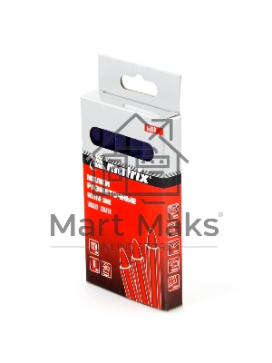 Мелки разметочные Matrix восковые синие, 120мм, коробка 6шт.