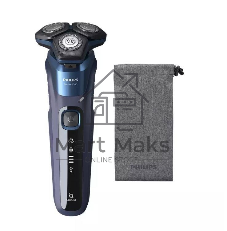 Бритва роторная Philips S5885/10 реж.эл.:3 питан.:аккум. темно-синий