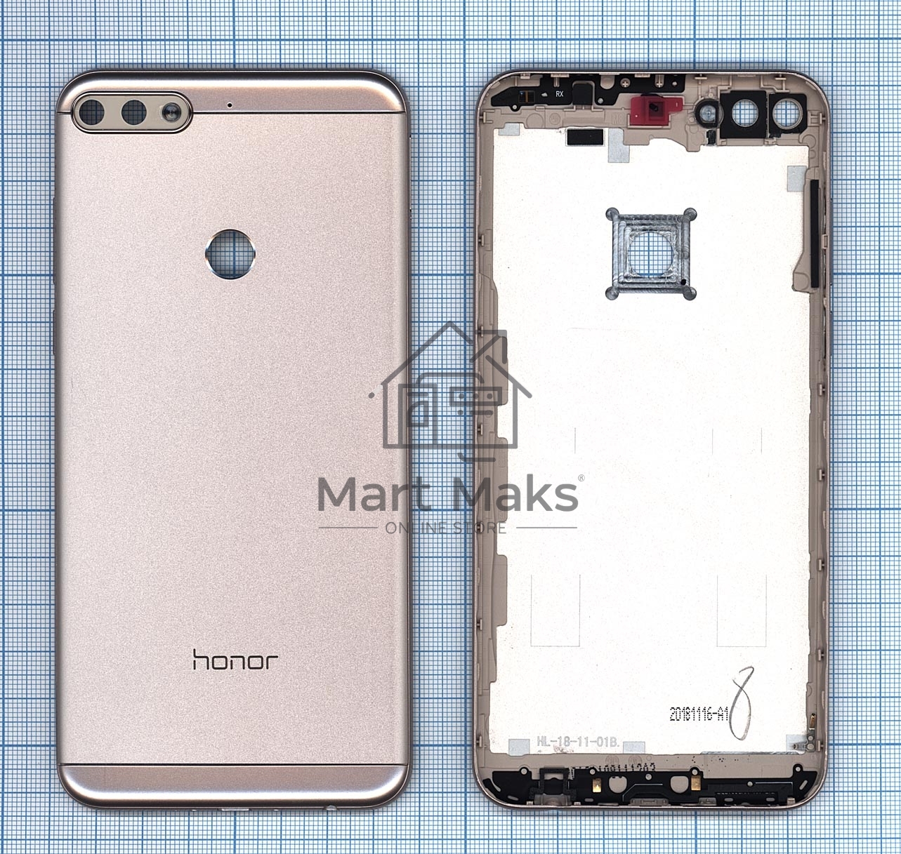 Задняя крышка для Huawei Honor 7A Pro  золотая