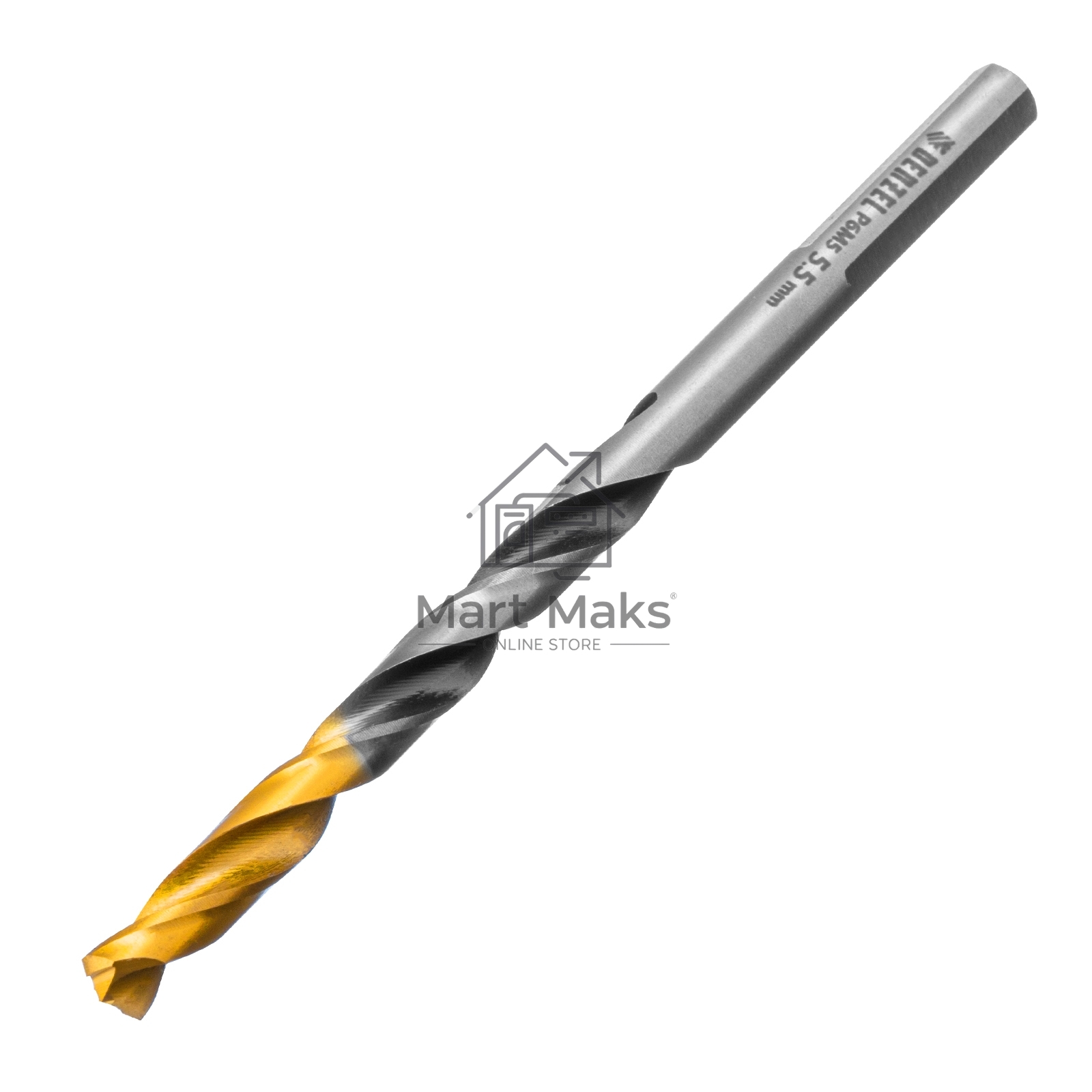Сверло спиральное по металлу 5,5 x 93мм, Р6М5, Golden Tip, многогранная заточка Denzel