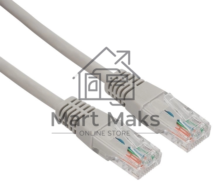 Пaтч-корд U/UTP Rexant, категория 5e, RJ45-RJ45, неэкранированный, LSZH серый, 1м