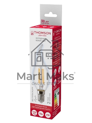 Лампа светодиодная Hiper THOMSON LED FILAMENT TAIL CANDLE 11W 1140Lm E14 6500K