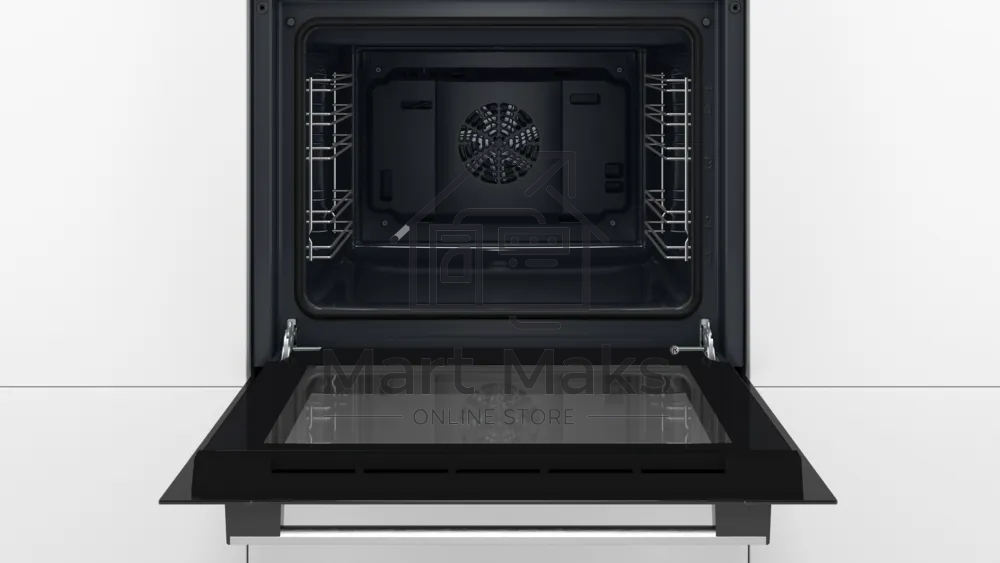 Духовой шкаф Bosch HBF512BS1T Serie 2, нержавеющая сталь, класс энергоэффективности А, 7 режимов, 3-х слойное остекление, LED-дисплей, утапливаемые переключатели, галогенное освещение, проволочные направляющие, сделано в Турции,