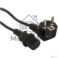 Кабель питания ExeGate Power PC-1,8P (Евровилка угловая Schuko->C13, VDE-250V-3*1.0мм2, медь, черный, 16A, 1.8 м)