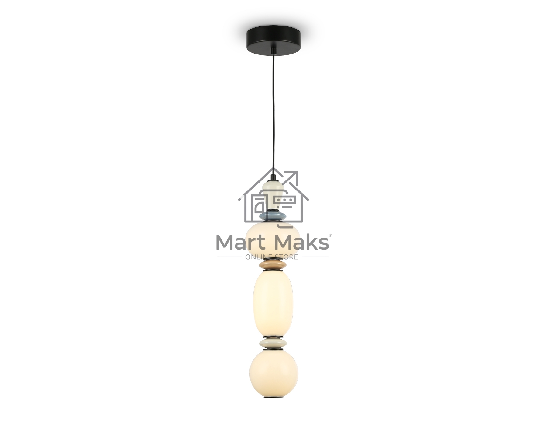 Светильник Ambrella light LH53142 BK/WH черный/белый 15W 3000K D140*1760