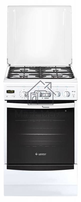 Плита газовая Gefest ПГ 5100-03 белый, конфорок 4 шт, духовка 52 л, 50 см x 85 см x 58.5 см