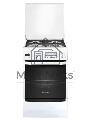 Плита газовая Gefest ПГ 5100-03 белый, конфорок 4 шт, духовка 52 л, 50 см x 85 см x 58.5 см