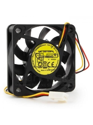 Вентилятор для корпуса Gembird D6015SM-3 черный, 60 мм, 4000 об/мин, 25 дБ, 3 pin