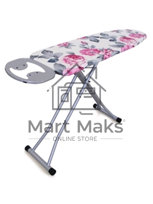 Доска гладильная DOGRULAR элона серый(Рабочая поверхность 120х38см. Регулировка высоты 70-90см. Моноблочная стальная столешница. Электростатич. порошковая покраска. Подставка под утюг с антипригарными силикон. вставками. Усиленная конструкция ног. Вес 6,4