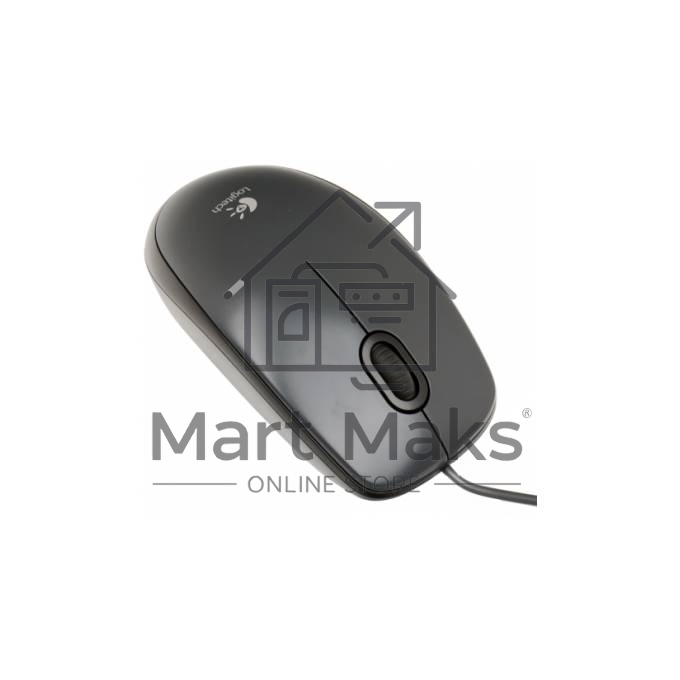 Мышь проводная Logitech M100/100R DARK/GREY (темно-серая/черная), 1000 dpi, USB, кнопки - 3