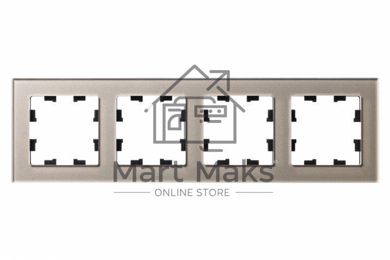 Рамка 4-м AtlasDesign Nature стекло шампань SchE ATN320504