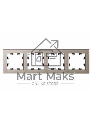 Рамка 4-м AtlasDesign Nature стекло шампань SchE ATN320504