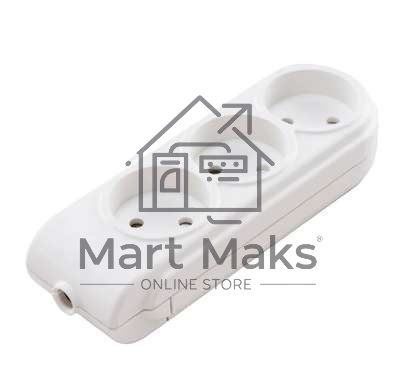 Колодка удлинителя 3-м без заземл. защ. шторки Makel N3010000
