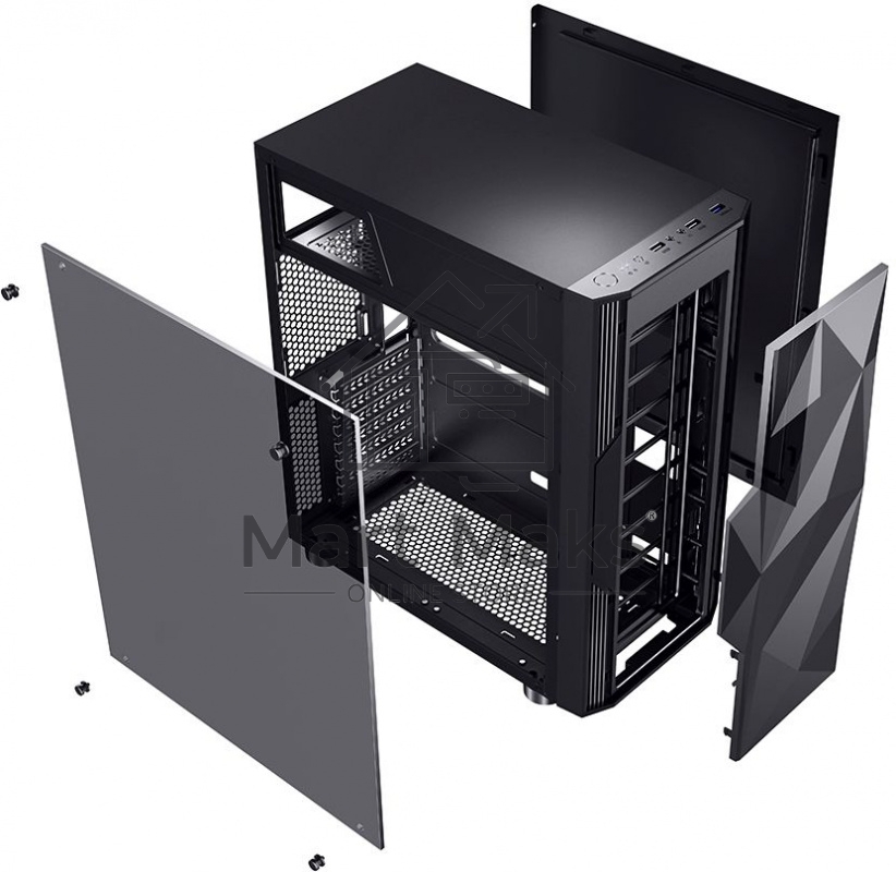 Компьютерный корпус Aerocool / Formula F-3401 (V1) черный без БП ATX 3x120mm 2xUSB2.0 1xUSB3.0 audio bott PSU