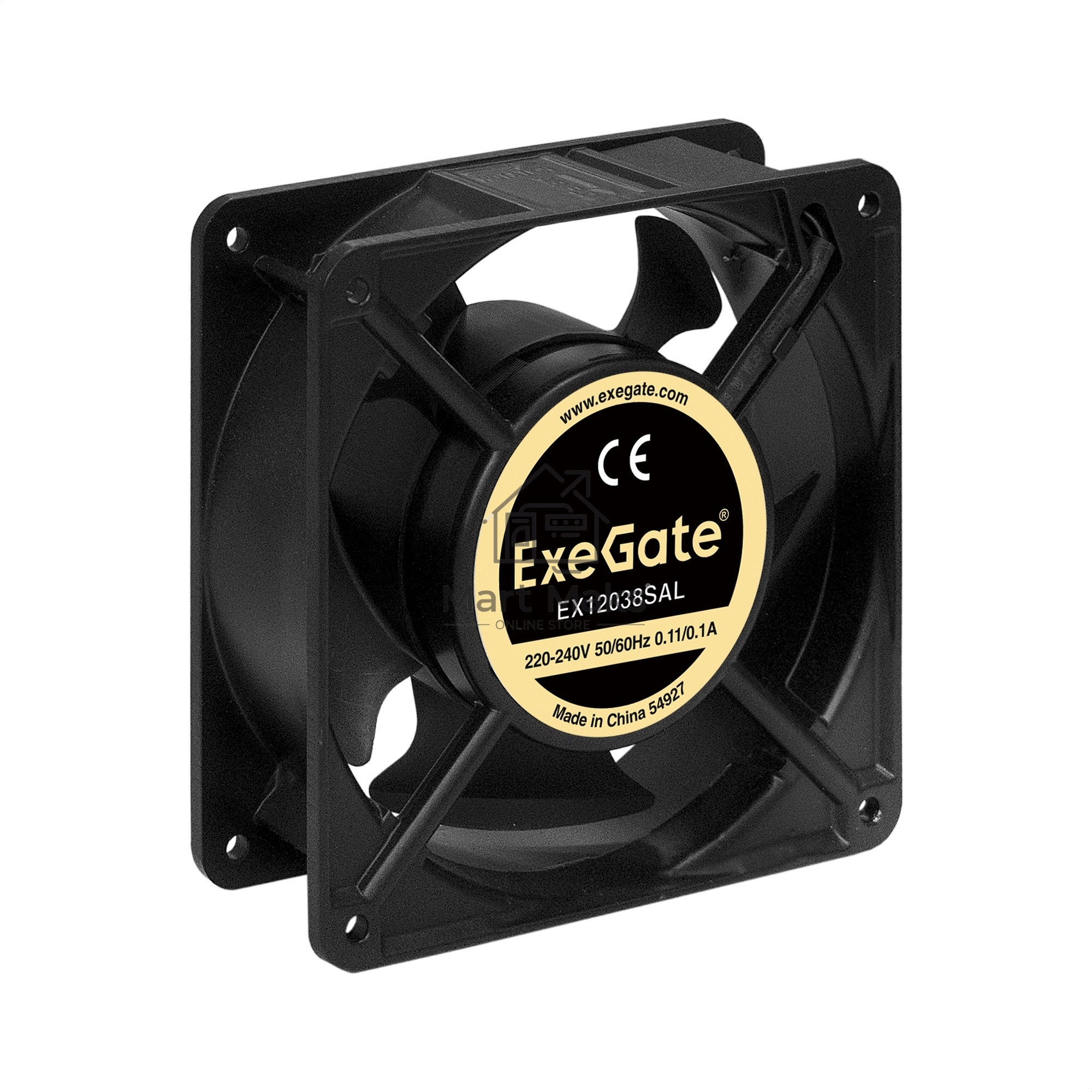 Вентилятор для корпуса ExeGate EX12038SAL черный, 120 мм, 2600 об/мин, 41 дБ