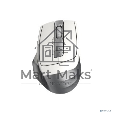 Мышь беспроводная A4Tech Fstyler FG35 серебристый/белый, 2000 dpi, радиоканал, USB, кнопки - 6