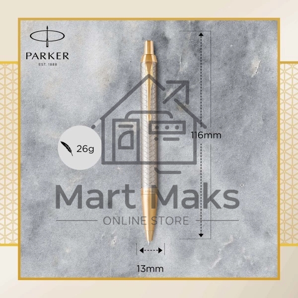Ручка шариковая Parker IM Premium K323 (CW1931687) Grey GT M, синие чернила, подарочная коробка
