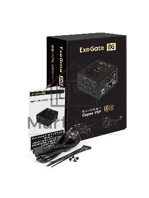 Блок питания ExeGate 1200VSP FС, 1200Вт, 80 PLUS Gold, 120мм, модульный, черный