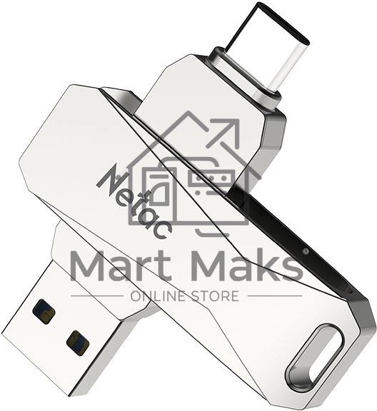 Флешка USB R/W R/W Drive Netac U782C dual USB3.0+TypeC 64GB, retail version