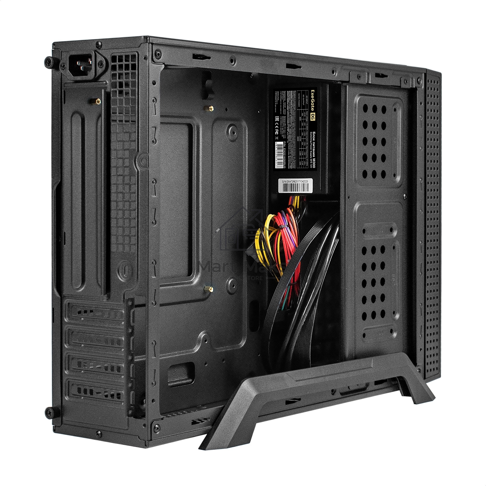 Компьютерный корпус Desktop ExeGate MI-307U2-M300 (mini-ITX/mATX, БП M300 с вент. 8см, 2*USB+2*USB 3.0, HD аудио, черный)