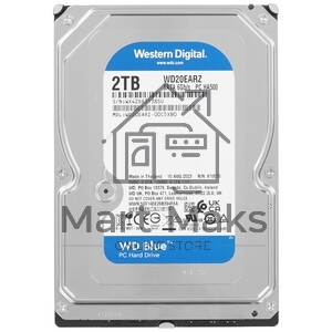 Жесткий диск HDD WD Blue 2Tb 5400rpm SATA 64Mb 3.5