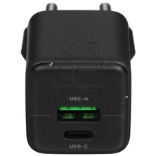 Сетевое зарядное устройство Rexant с двумя портами USB-A и Type-C, 20Вт GaN