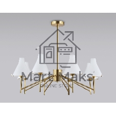 Люстра Ambrella light LH57135/8 BS/FR латунь/белый матовый E14/8 max 40W D800*650