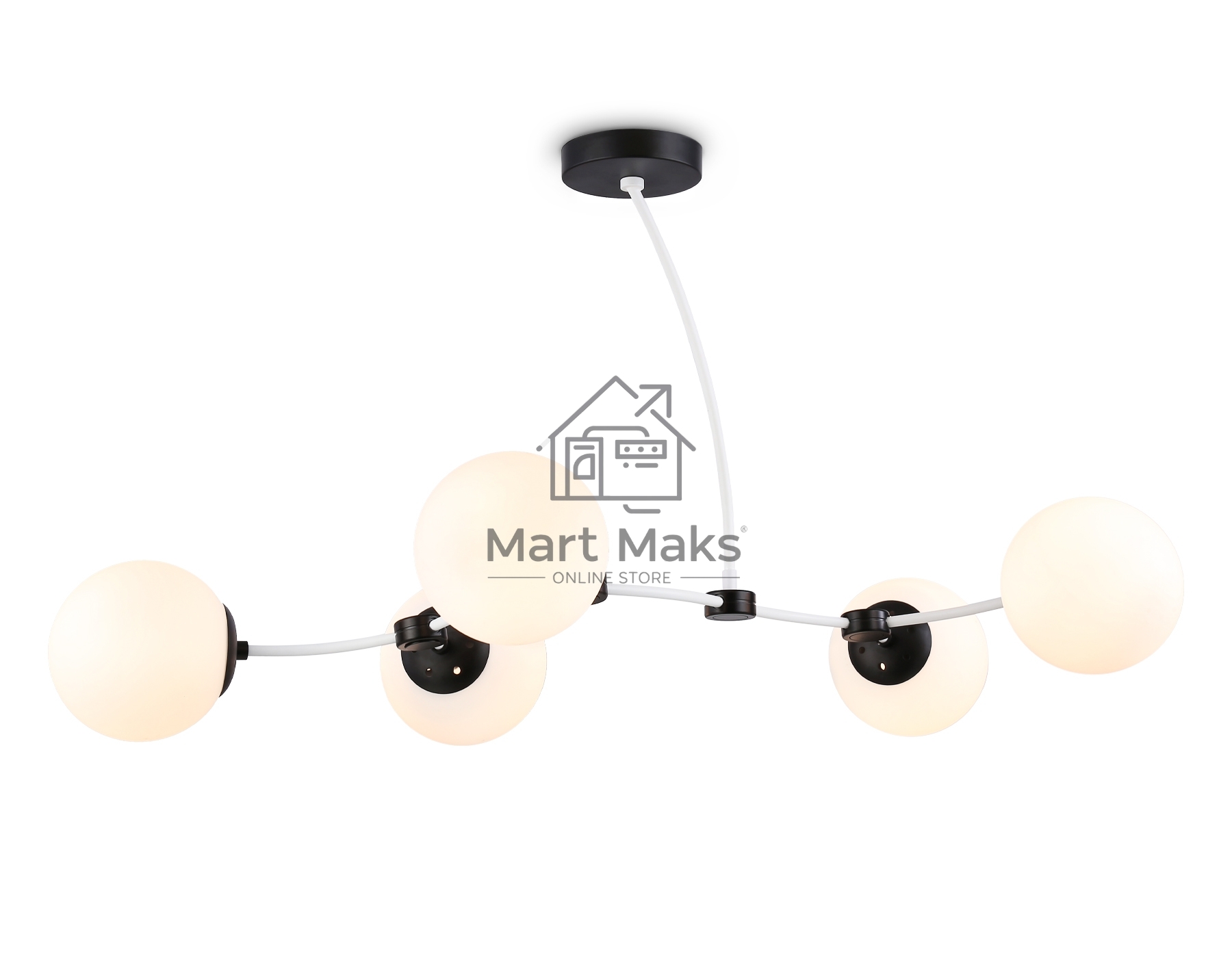 Светитльник Ambrella Light TR2546/5 WH/BK белый/черный E27/5 max 60W 950*600*450