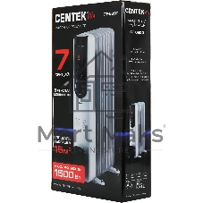Обогреватель масляный Centek CT-6200 (7 секций) белый, 700/1000/1500 Вт, 15 м2, термостат