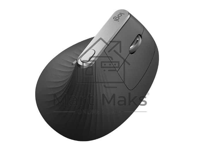 Мышь беспроводная/проводная Logitech MX Vertical графитовый, 4000 dpi, радиоканал, Bluetooth, USB, кнопки - 6