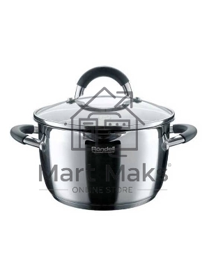 Кастрюля RONDELL RDS-025 Flaммe 5,7л RONDELL Кастрюля RDS-025 с/кр 24 см 5.7 л Flaммe. Диаметр 24см. Объем 5.7 л. Высококачественная пищевая сталь 18/10. Толщина стенок 0.6 мм. Тройное вштампованное, а затем вплавленное дно 5.0 мм. Комбинированная (зеркал