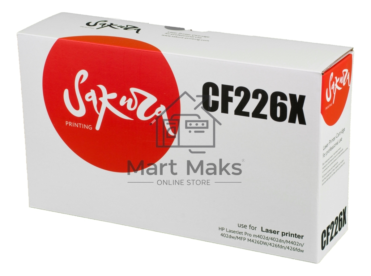 Картридж лазерный Sakura CF226X для HP LaserJet Pro m402d/402dn/M402n/402dw/MFP M426DW/426fdn/426fdw, черный 9000 к.