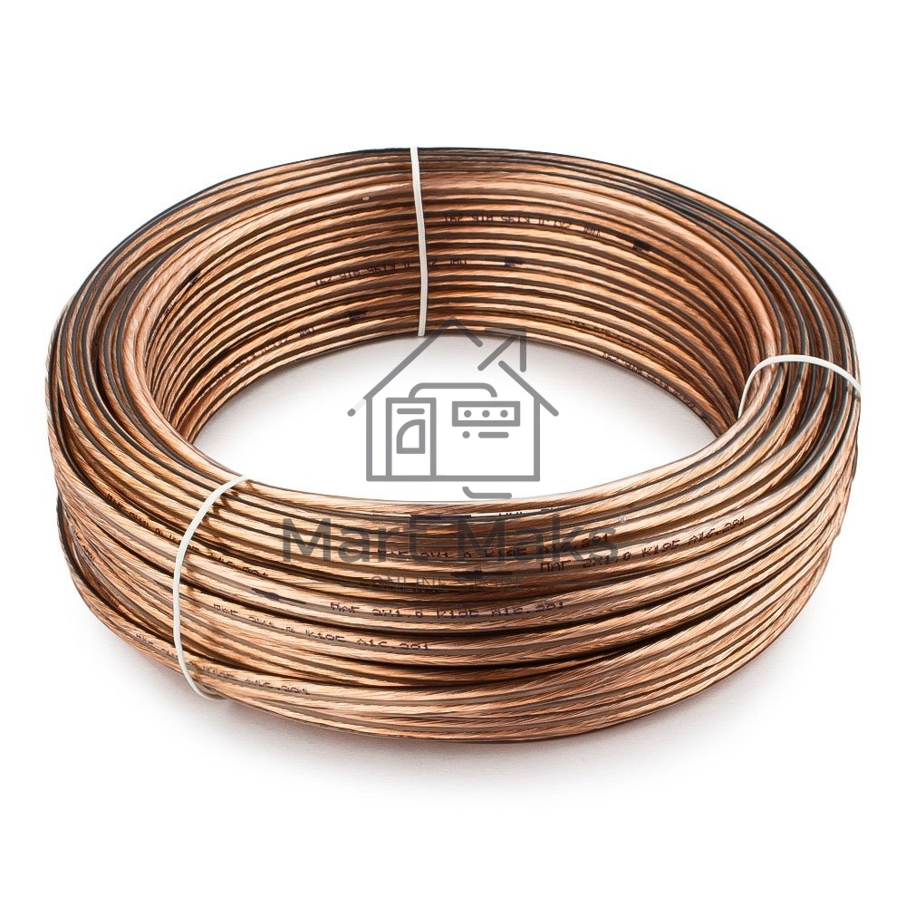 Акустический кабель Cablexpert CC-TC2x1,0-30M, прозрачный,  30 м, бухта