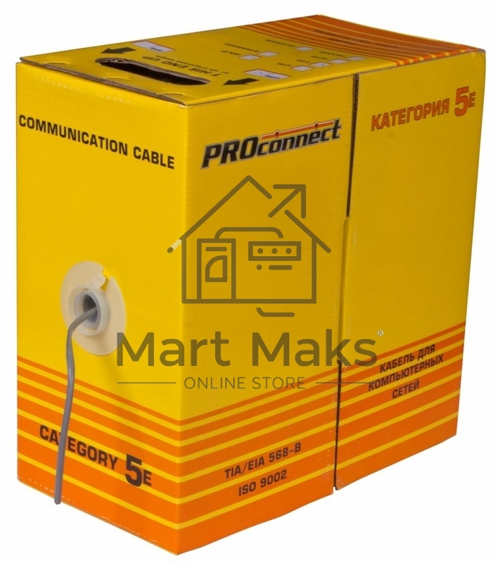 Кабель витая пара PROconnect FTP 2PR 24AWG, CCA, CAT5e, бухта 305 м