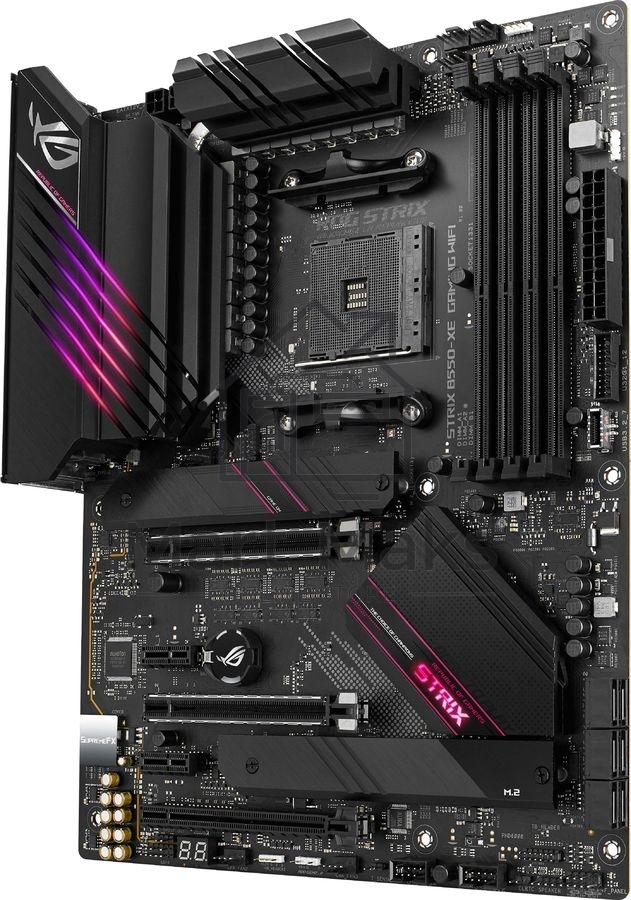 Материнская плата ASUS ROG STRIX B550-XE GAMING WIFI, AM4, AMD B550, 4xDDR4, 6xSATA, 2xM.2, 1xPCI-E 4.0 x16, 1xPCI-E 4.0 x8, 1xPCI-E 3.0 x4, 1xHDMI, 1xDP, 1x 2.5Gb LAN, 2xUSB-A 3.2 Gen 2, 1xUSB-C 3.2 Gen 2, 4xUSB 2.0, 5x3.5 мм, 7.1, Standard-ATX
