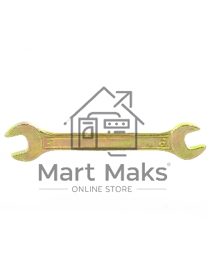 Ключ рожковый, 10 х 11 мм, желтый цинк Сибртех