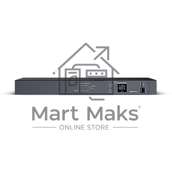Блок распределения питания ATS CyberPower PDU24005(PDU20MHVIEC10AT) 1U type, 16Amp, plug IEC 320 C20, (8) IEC 320 C13 (2) IEC 320 C19
