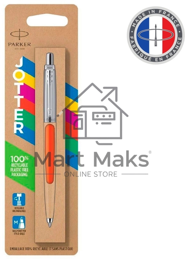 Ручка шариковая Parker Jotter Originals (CW2076054) Orange CT M, синие чернила, блистер
