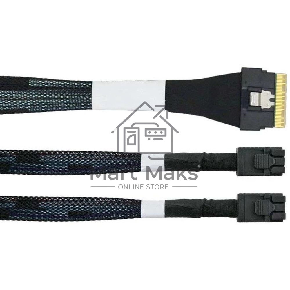 Кабель LR-Link SlimSAS x8 to 2 x miniSAS HD (SFF-8654 x8 - 2 x SFF-8643) Cable, 800mm
