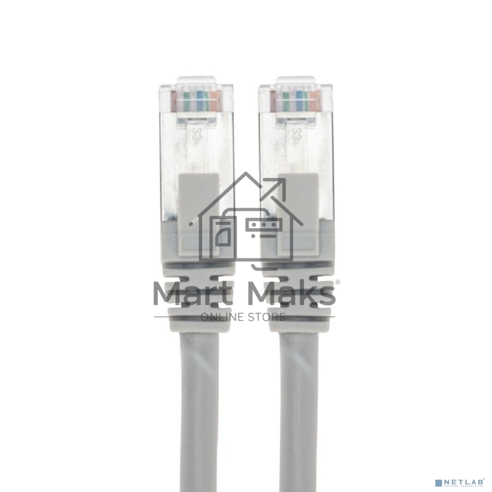 Патч-корд F/UTP Rexant cat.6, RJ45-RJ45, экранированный, 26AWG, LSZH, серый, 0.3 м