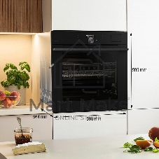 Духовой шкаф Gorenje BSA6138B, 77 л, макс. температура 300 градусов, комбинированное управление, TFT-дисплей, SteamAssist PRO, Wi-Fi, динамическая система охлаждения, быстрый нагрев, энергоэффективность А+, черный